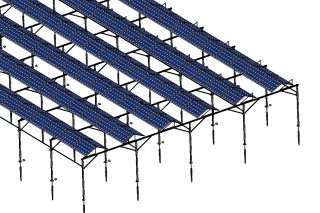 YZ Solar Panel Mounting Ground Structure Rack System solar farm mounted